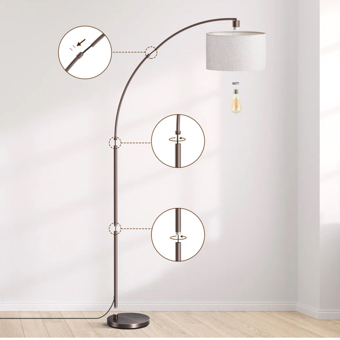78.4" Arched Floor Lamp
