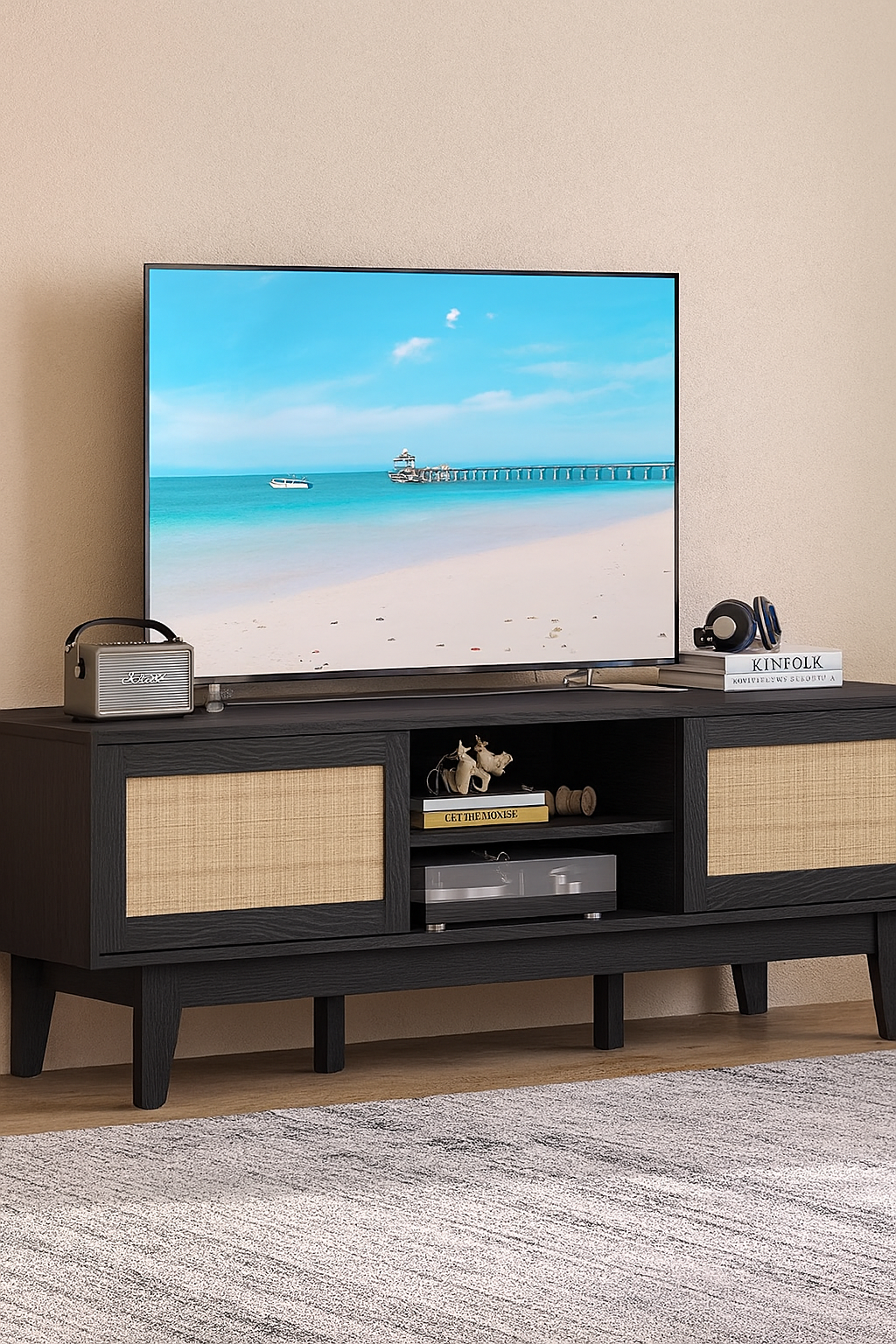 Rattan TV Stand