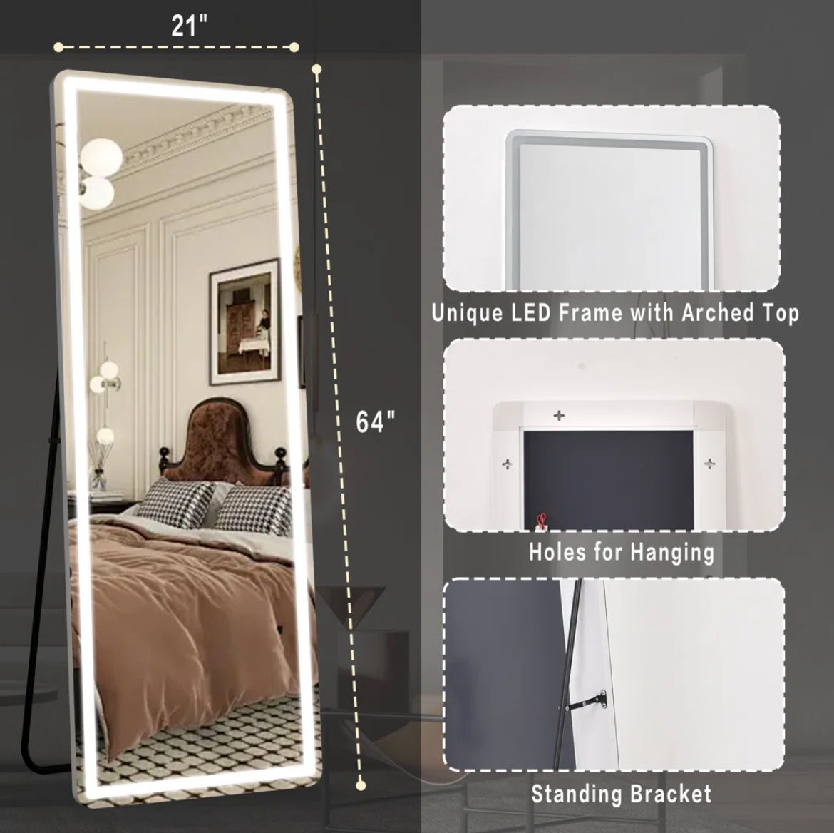 Full Length Mirror w/ LED