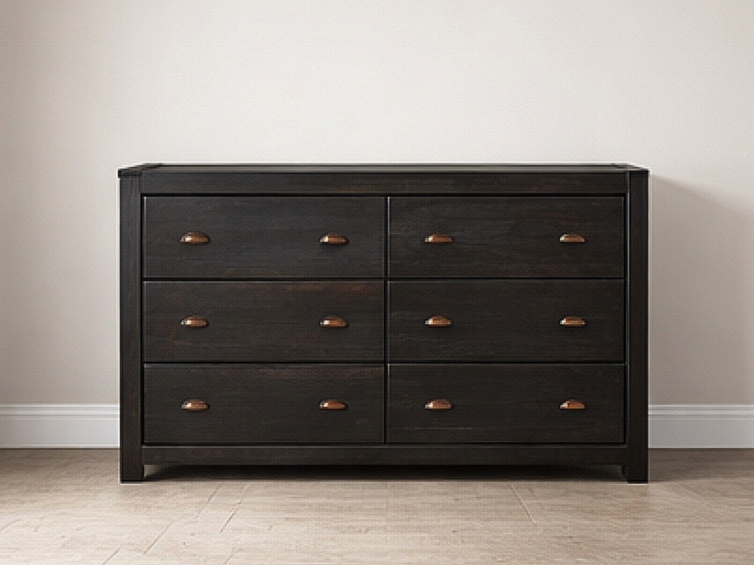 6-Drawer Basic Wooden Dresser
