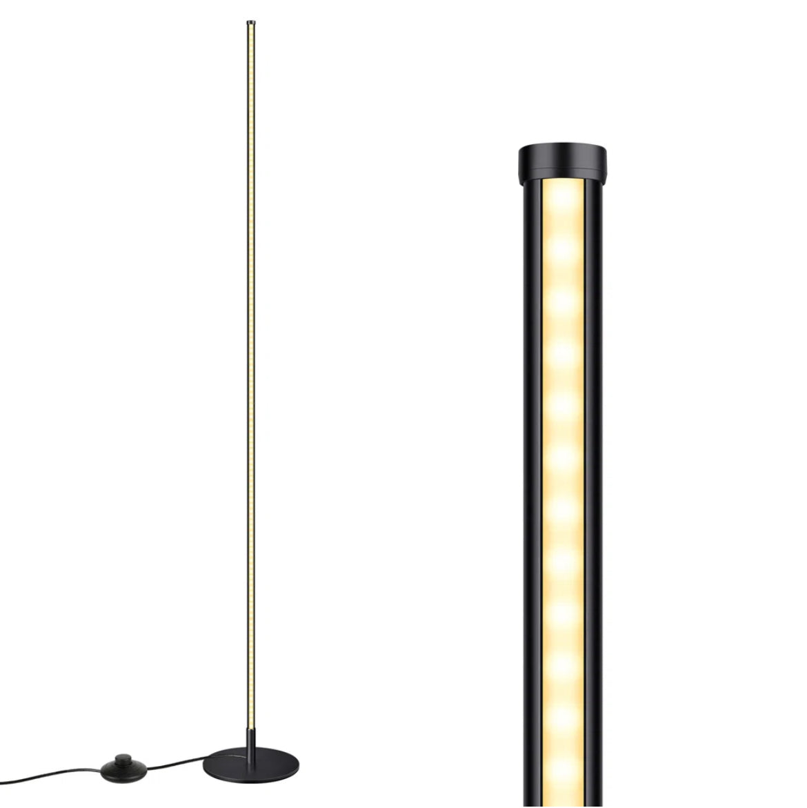LED Corner Floor Lamp Adjustable w/ Remote