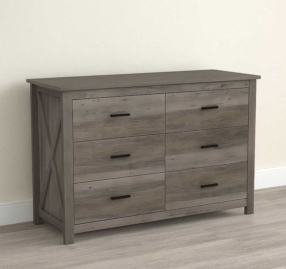 6-Drawer Wooden Dresser