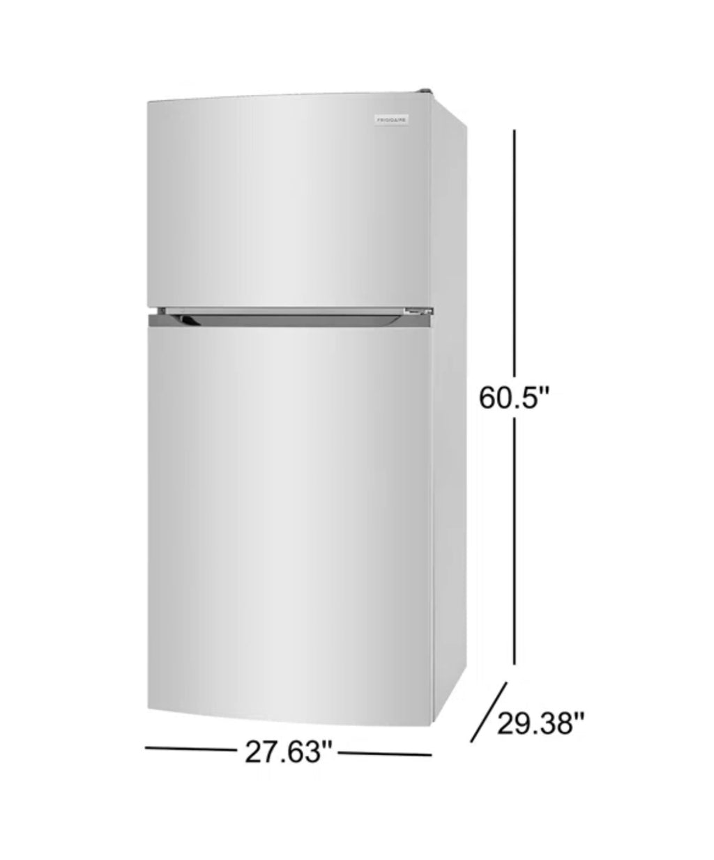 Frigidaire 28" 13.9 Cubic Feet Top Freezer Refrigerator with Auto Close Doors