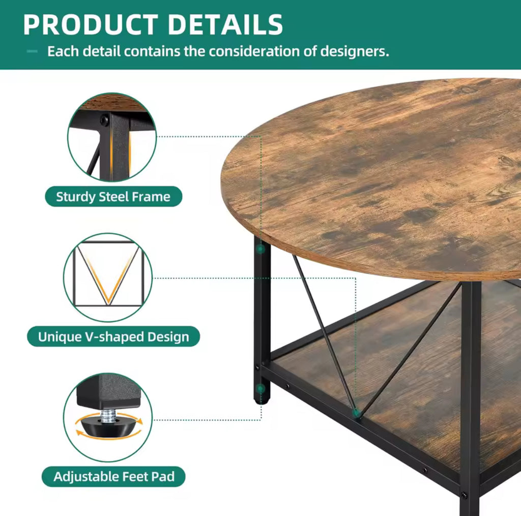 Round Rustic Coffee Table
