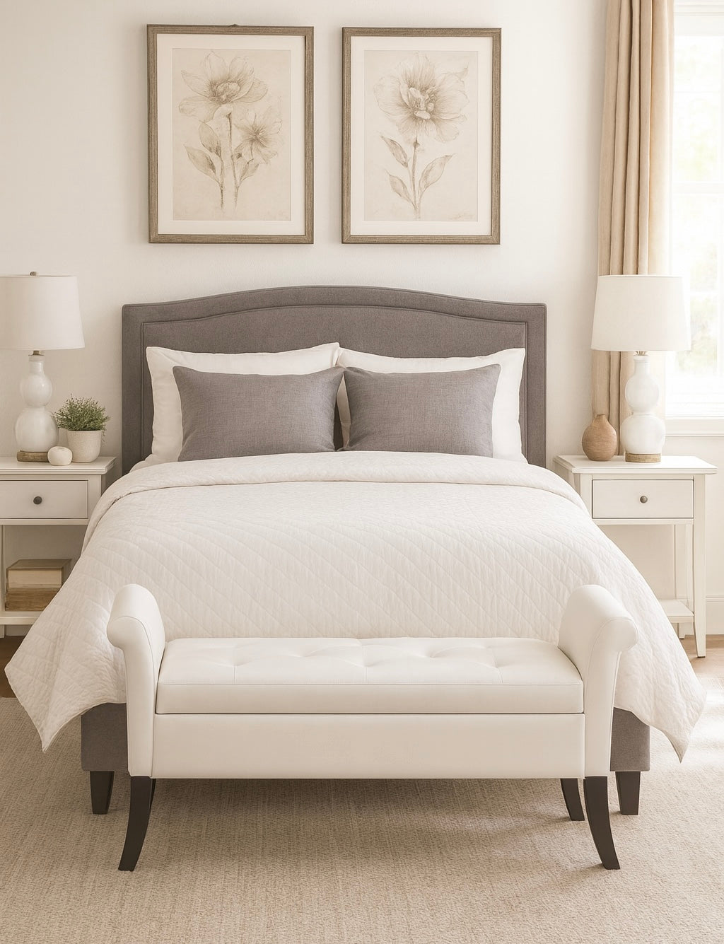 52” Tufted Storage Bench