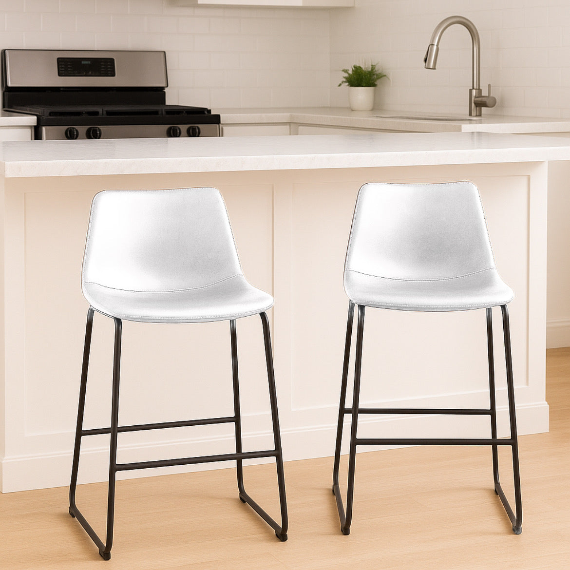 Urban Armless Bar Stools (Set of 2)