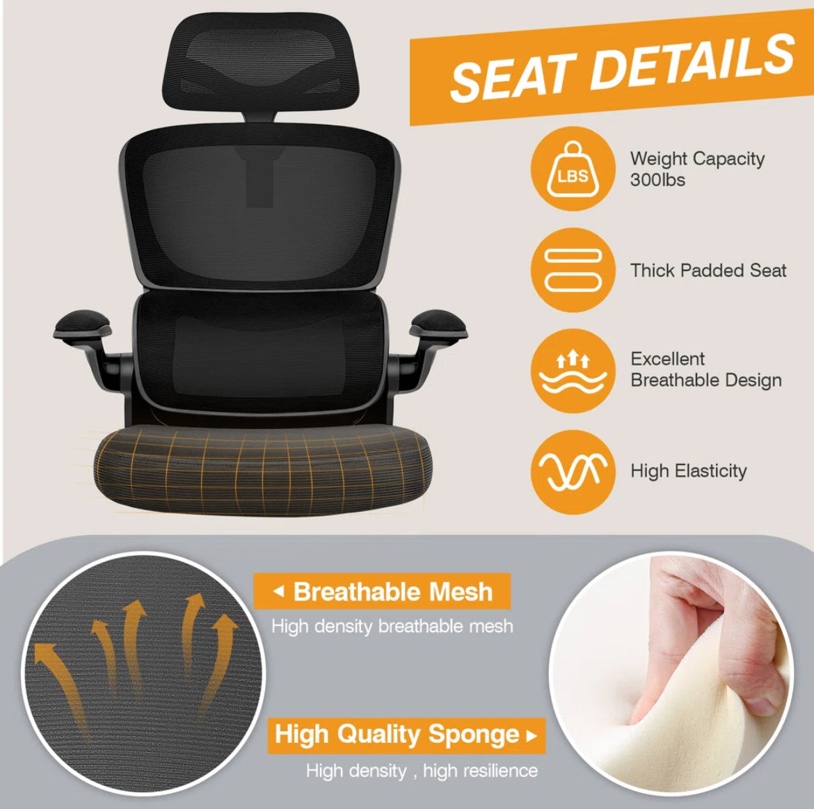 New Ergonomic Mesh Office Chair