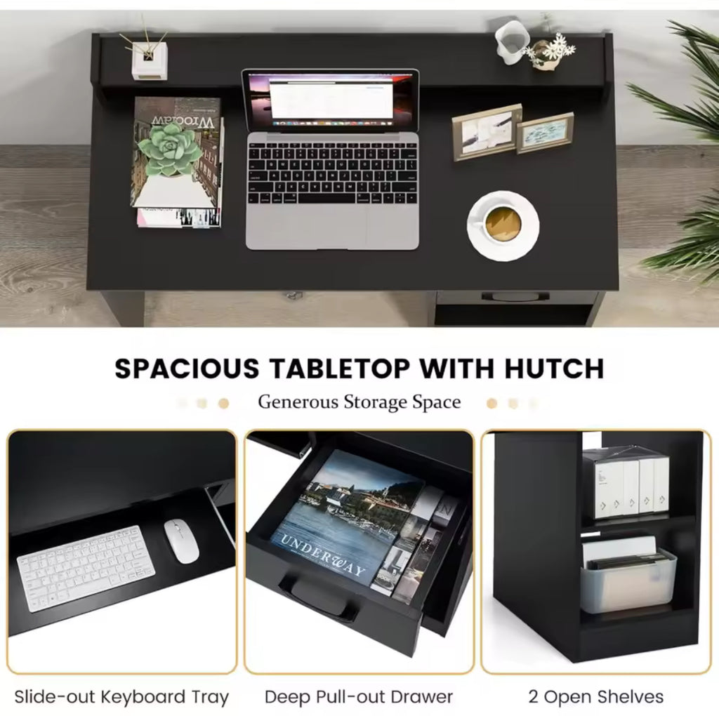 41” Office Desk w/ Drawer & Keyboard Tray