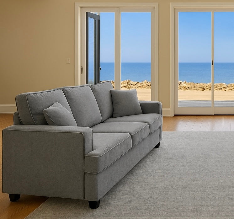 Extra Comfy Deep Seat Sofa w/ 2 Pillows