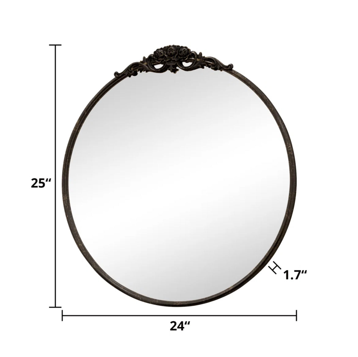 Vintage Round Wall Mirror