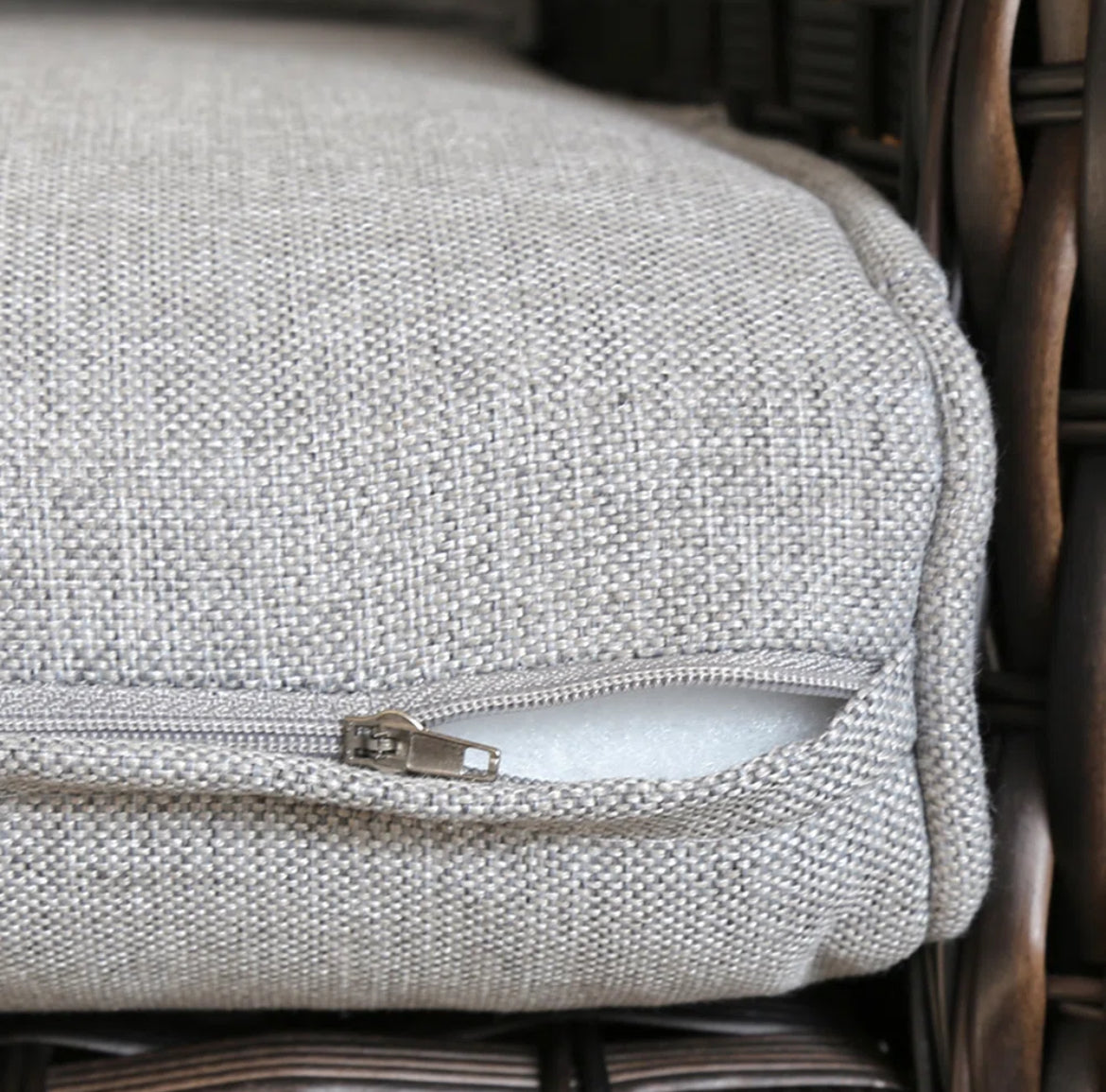 Wicker Outdoor Lounge Chair w/ Cushions (Set of 2)