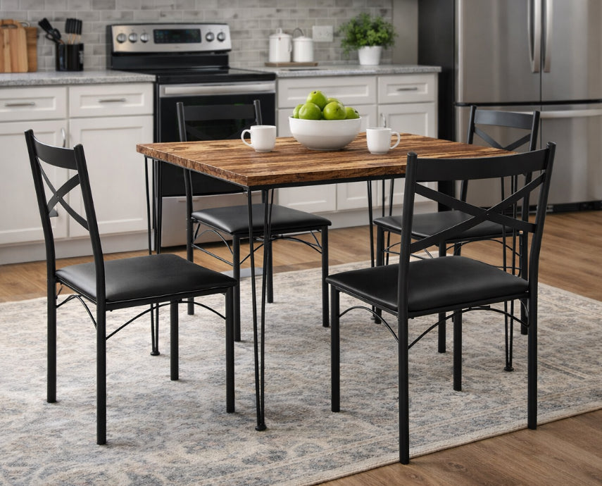 Wooden Kitchen Table Set for 4