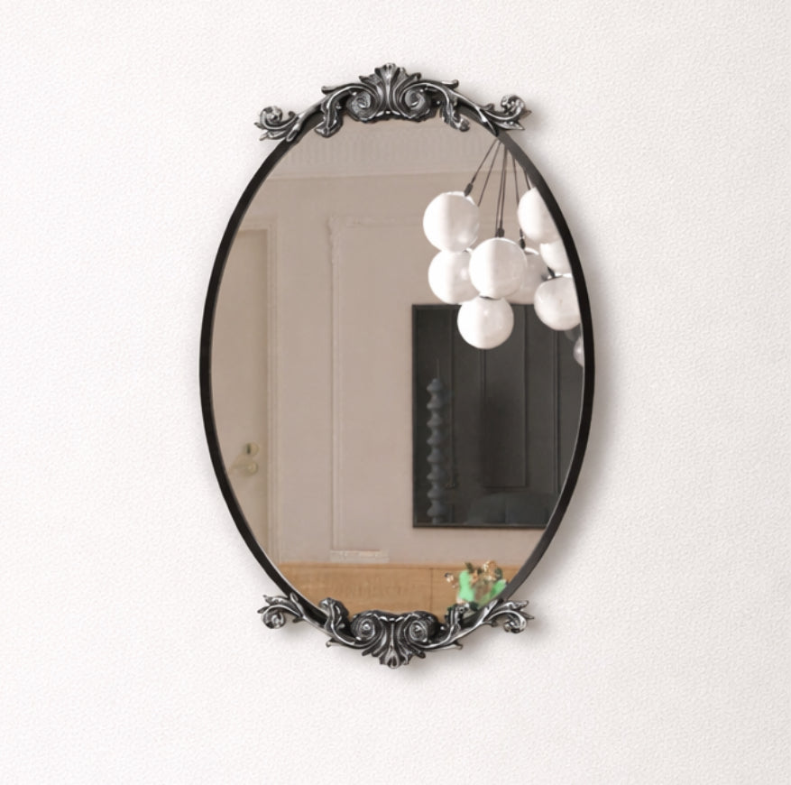 Oval Aluminum Alloy Wall Mirror