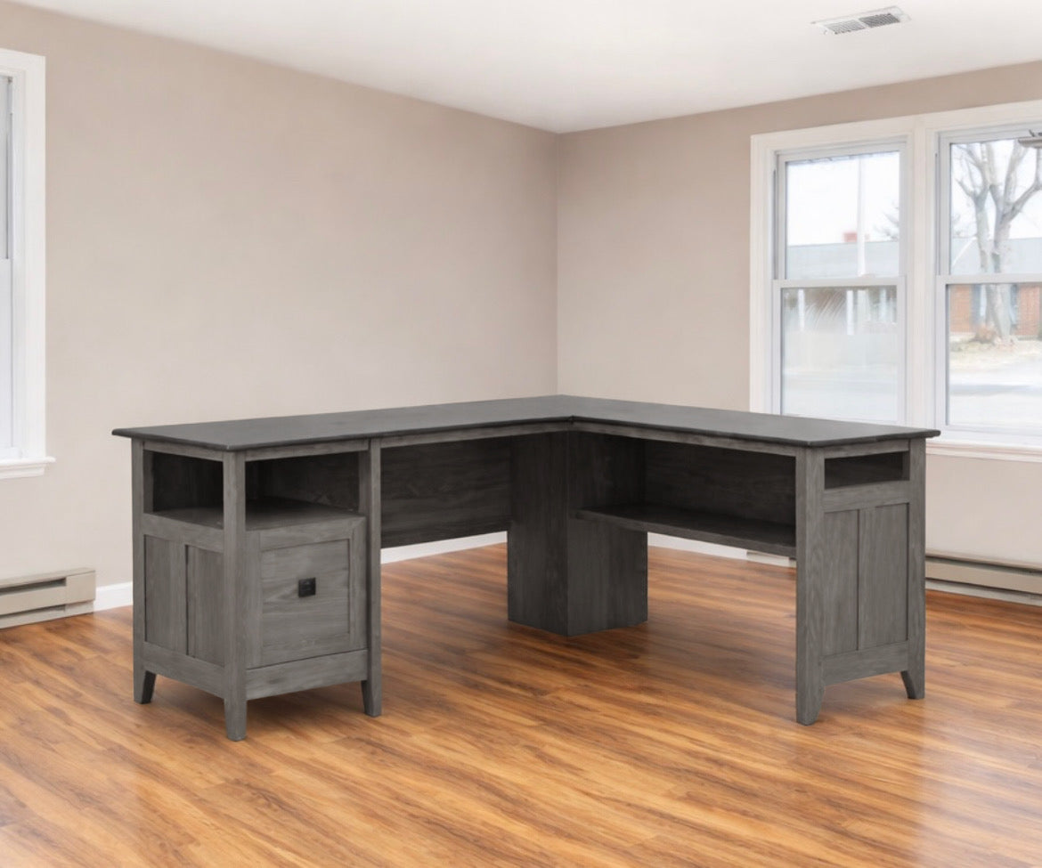 83” L-Shaped Executive Desk