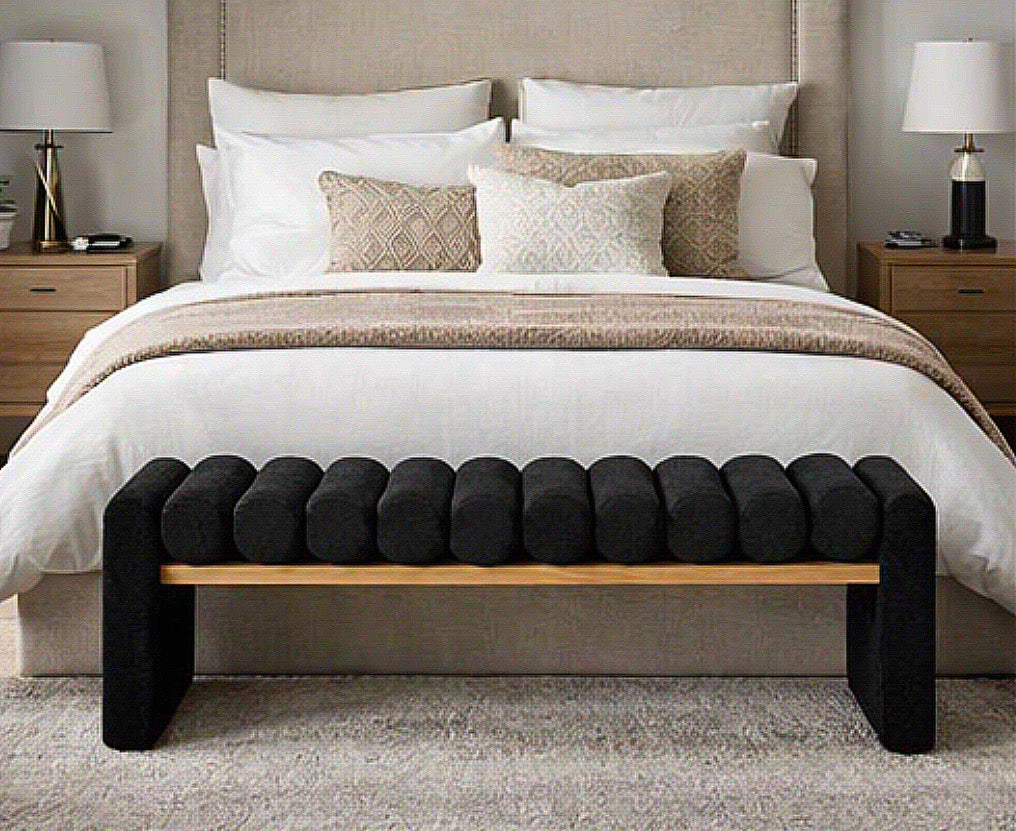 52” Modern Bench w/ Solid Wood Construction
