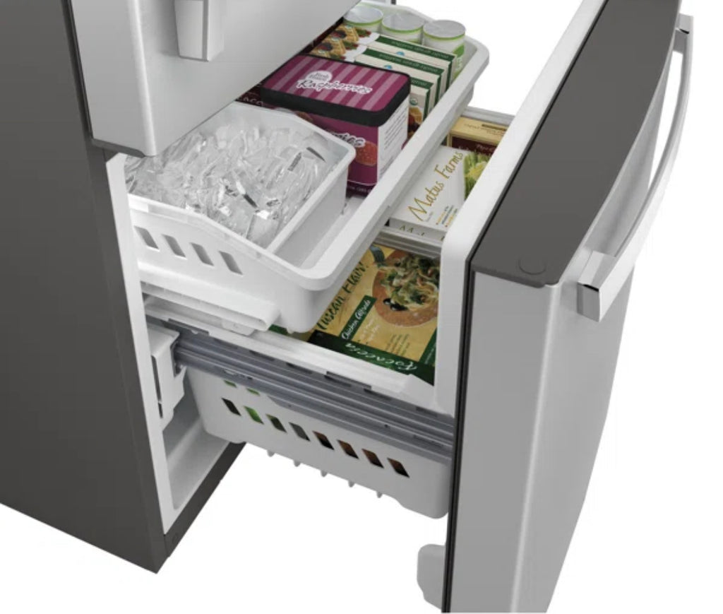 GE 33" 24.08 Cubic Feet Bottom Freezer Refrigerator