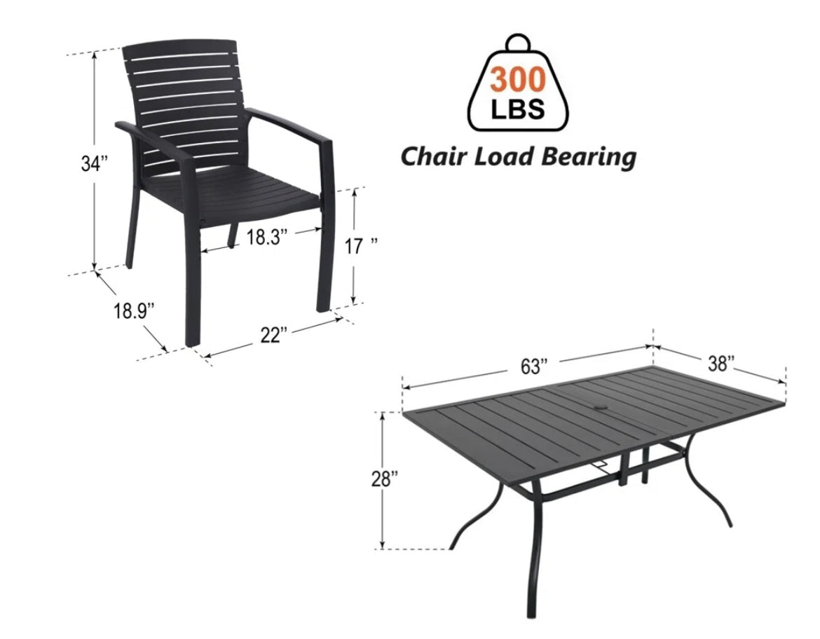 6-Person Outdoor Table Set