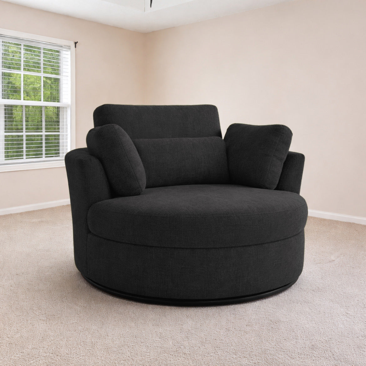 Swivel Barrel Chair