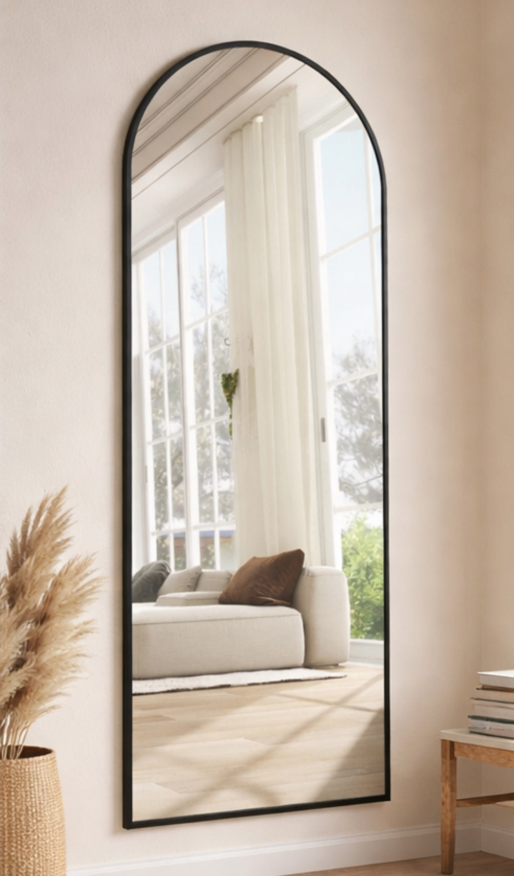 Arched Oversized Full Length Mirror w/ Stand