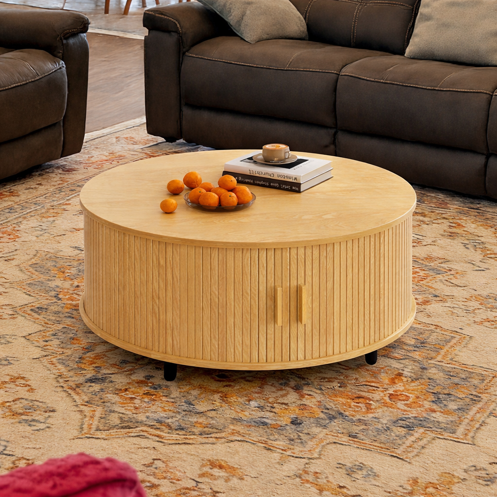 Round Wooden Coffee Table