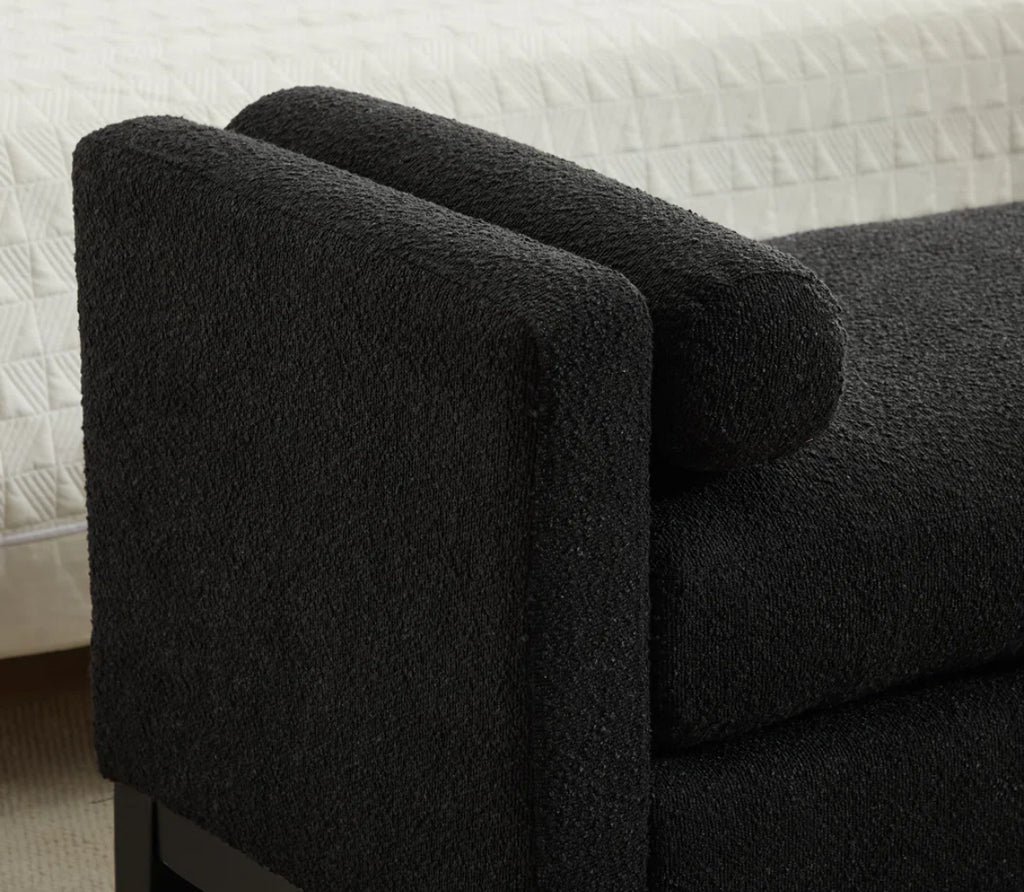 66” End-of-Bed Bench w/ Arms & Pillows