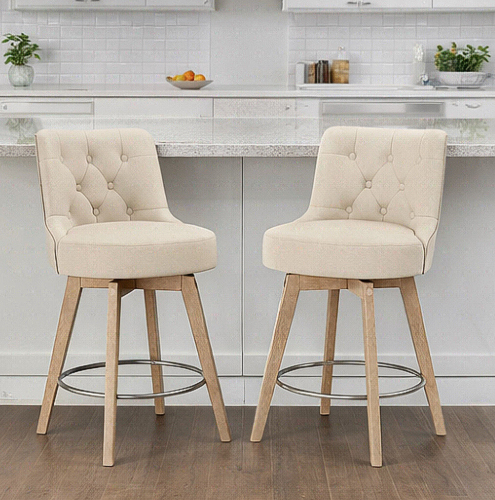 37" Swivel Counter Stool (Set of 2)