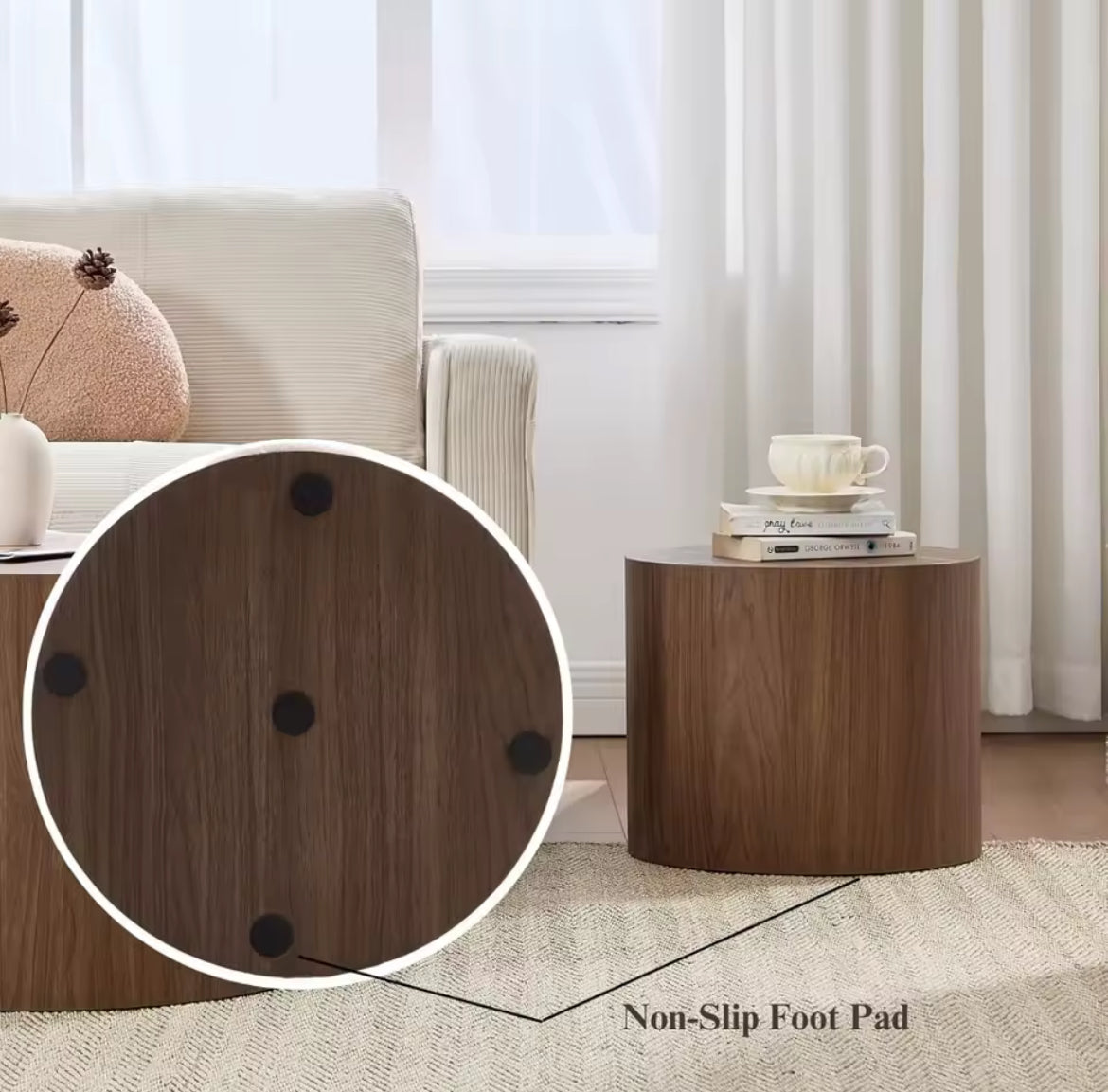 Wooden Nesting Coffee Tables (Set of 2)