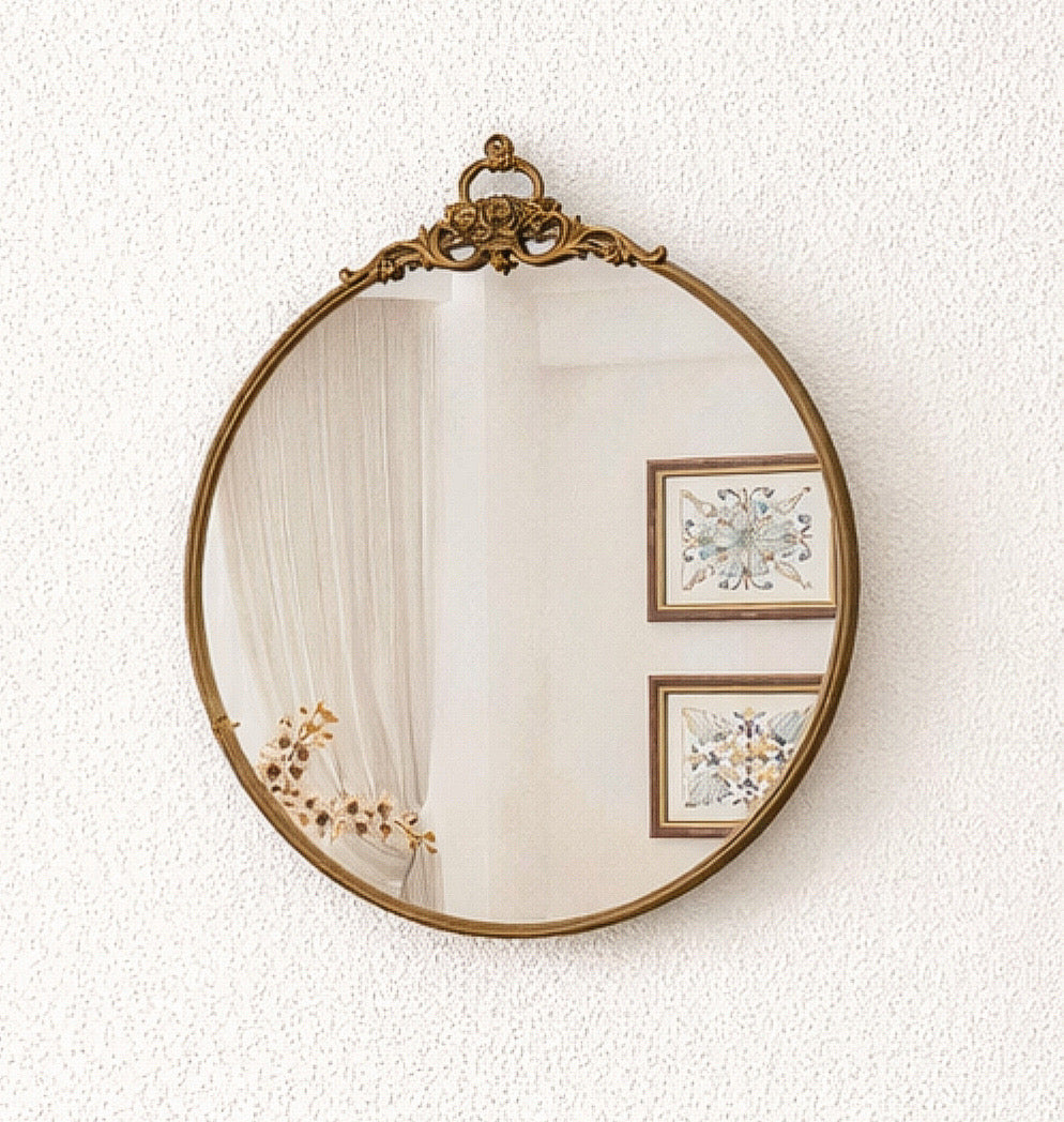 Vintage Round Wall Mirror
