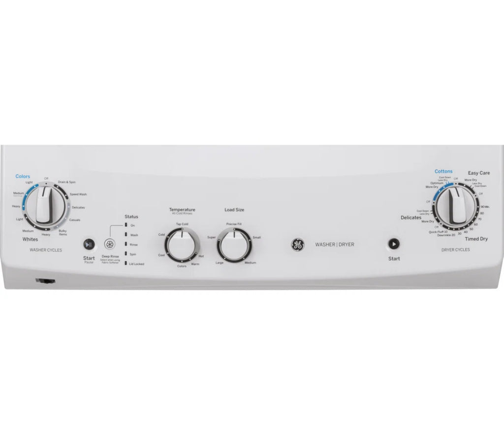 GE Top Load Washer & Dryer Laundry Center