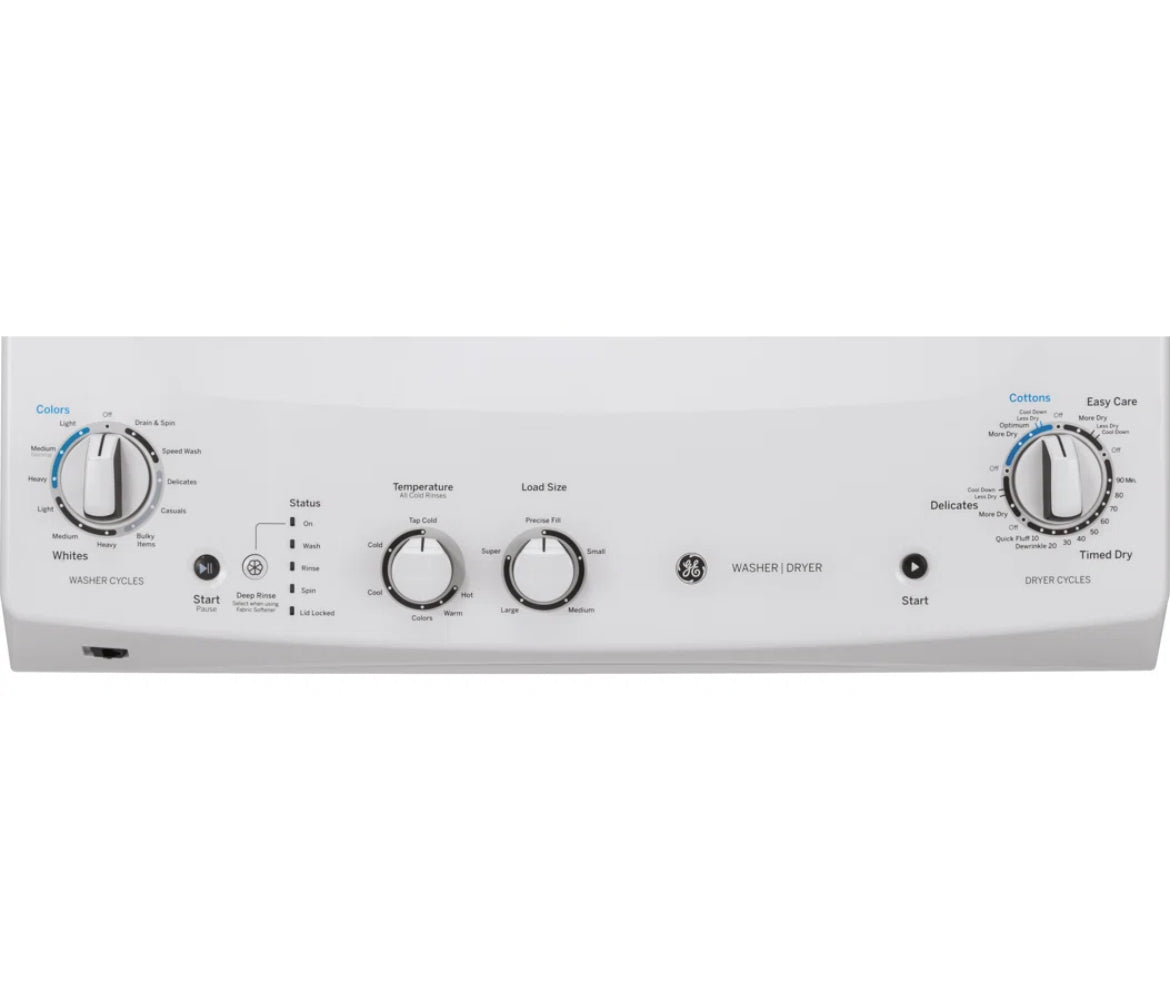 GE Top Load Washer & Dryer Laundry Center