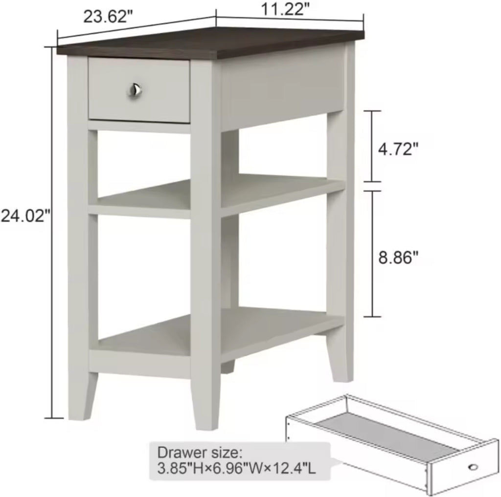 Narrow Bedside Table