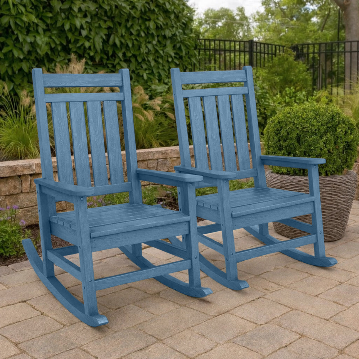 Outdoor Wood Rocking Chair (Set Of 2)