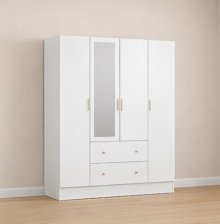 71" Double Wooden Wardrobe