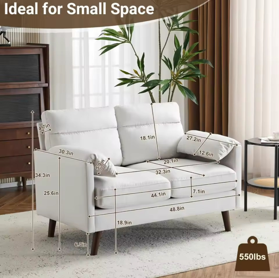 Small Suede Loveseat