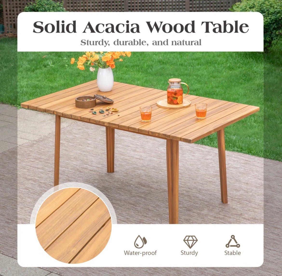 Rattan Outdoor Patio Dining Set
