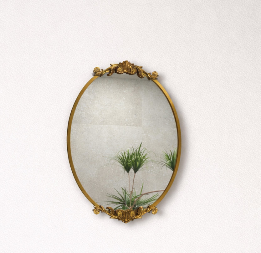 Oval Aluminum Alloy Wall Mirror