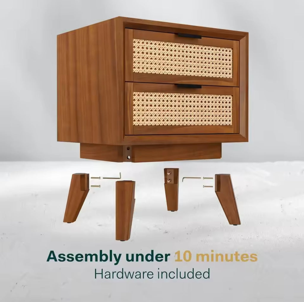 Jasper Deluxe Rattan Nightstand