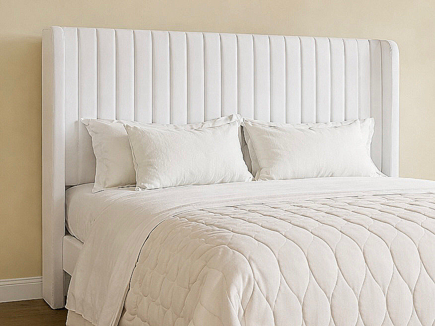 Velvet Platform Bed w/ Headboard