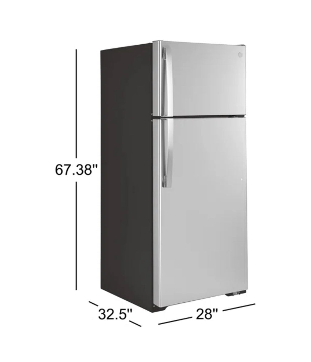 GE 28" 17.5 Cubic Feet Top Freezer Refrigerator