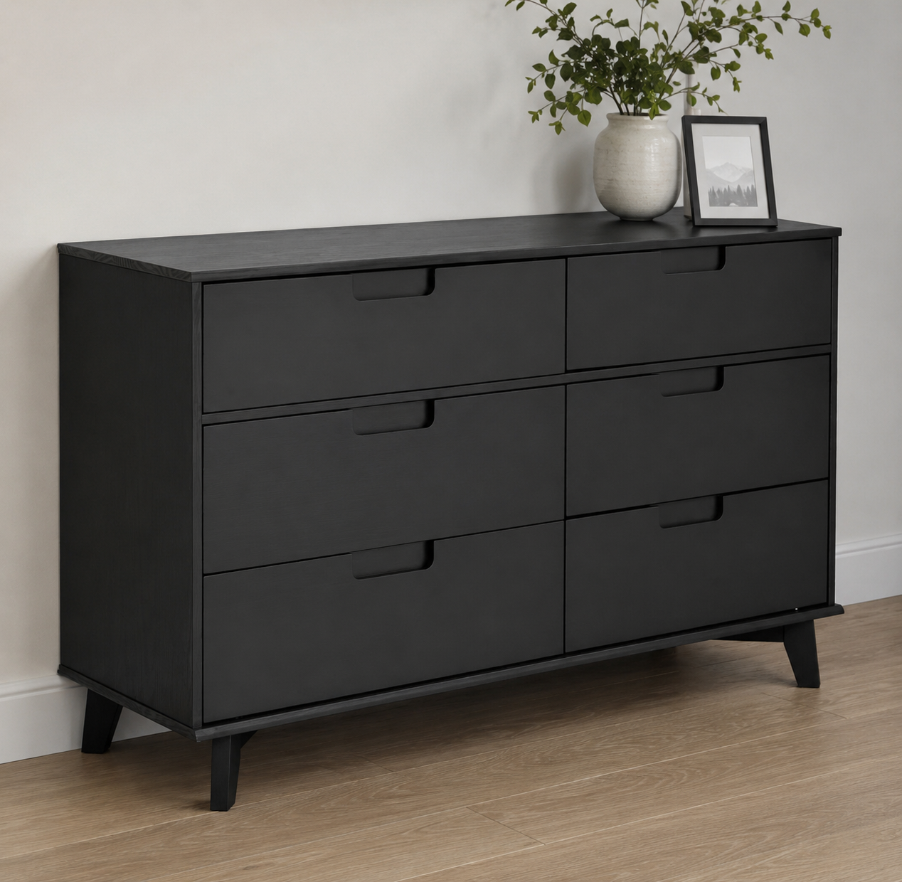6-Drawer Solid Wood Double Dresser