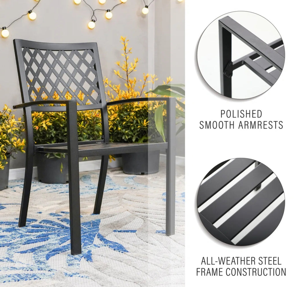 Metal Square Table Set for Patio