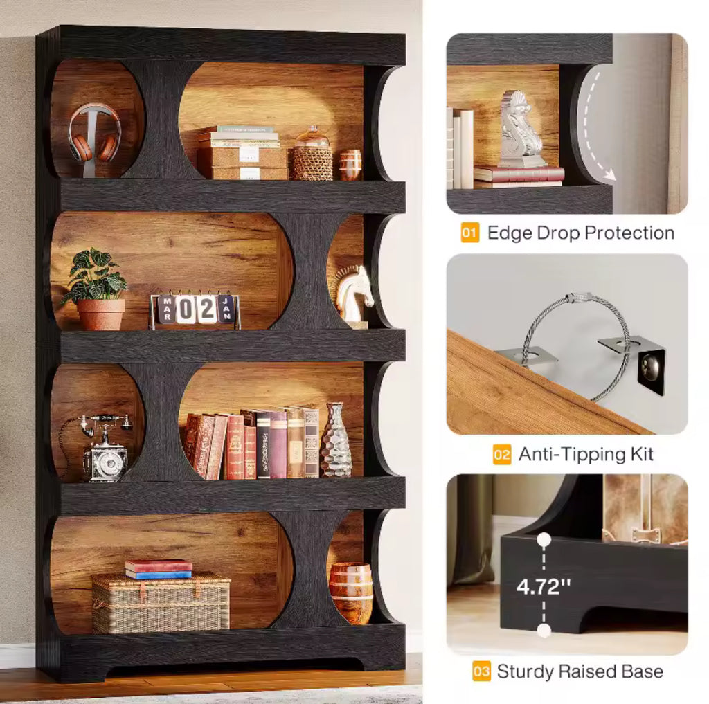 4-Tier Classic Bookshelf