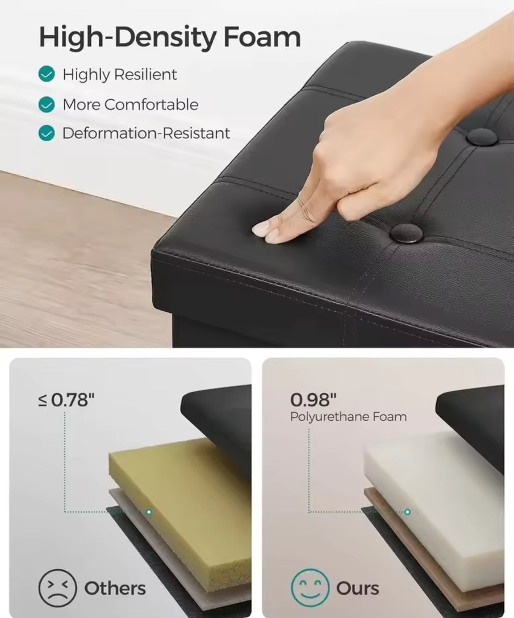 43” Storage Ottoman Bench