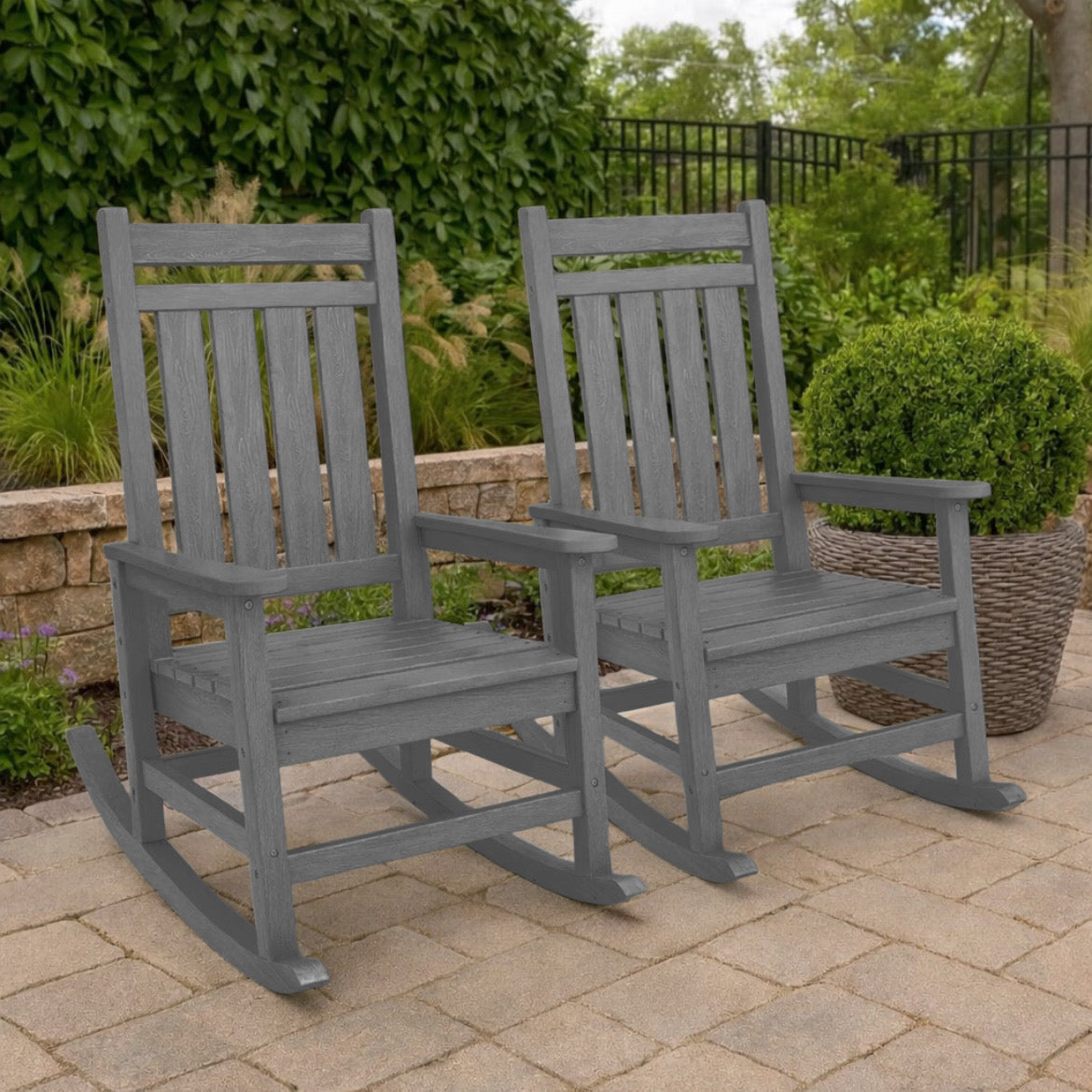 Outdoor Wood Rocking Chair (Set Of 2)