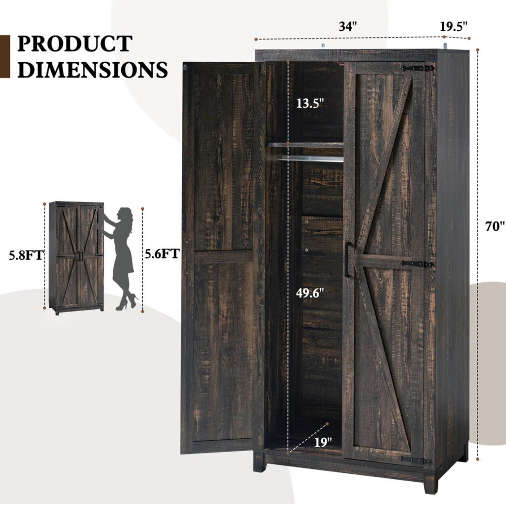 2-Door Farmhouse Armoire