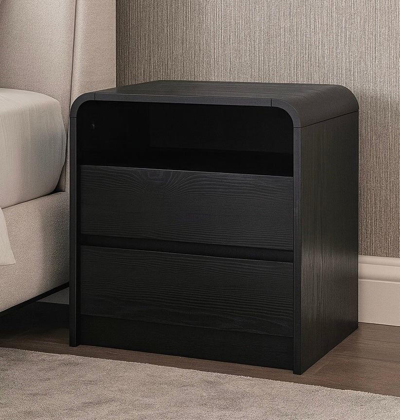 Modern Bedside Table w/ Storage Drawers