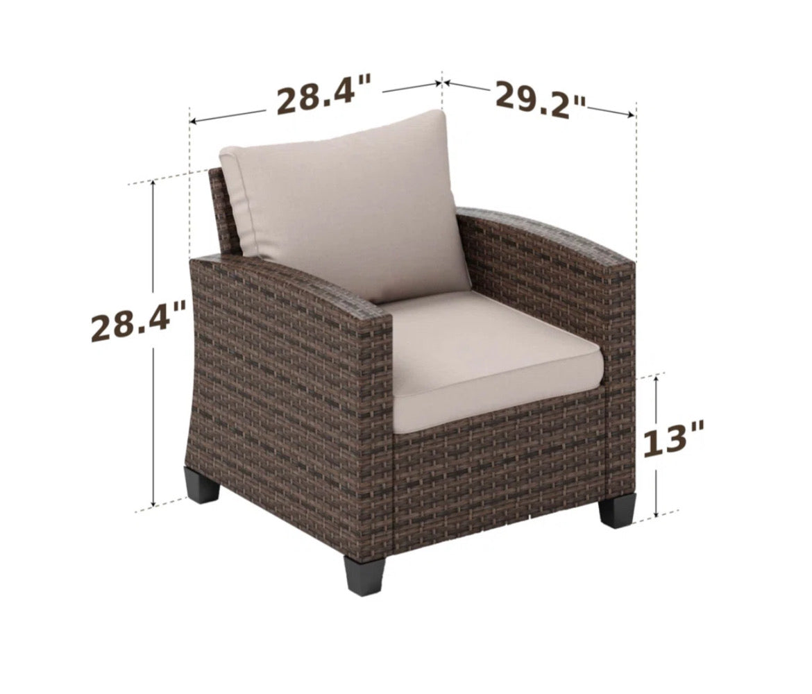Patio Chairs w/ Cushions (Set of 2)