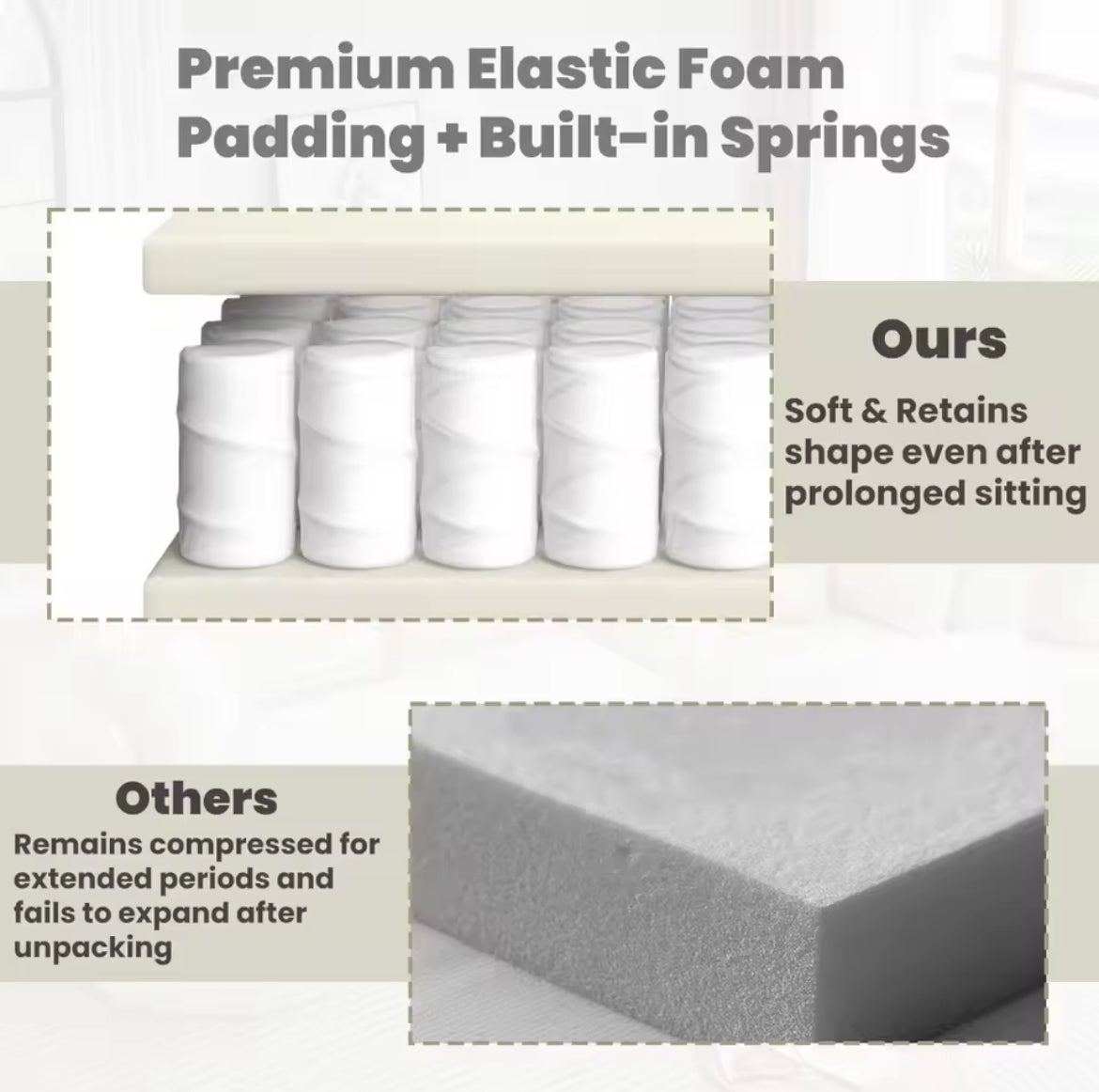Luxury Curved Sofa w/ 2 Pillows
