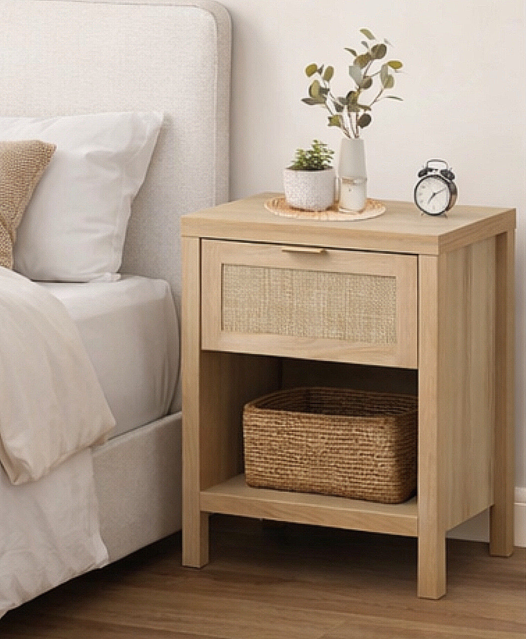 Rattan Drawer Nightstand (Set of 2)