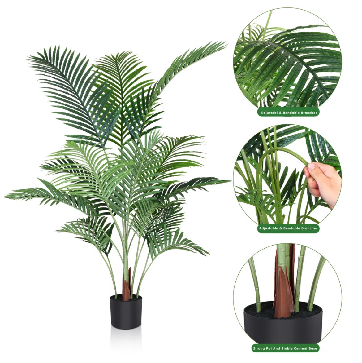 Modern UV Resistant Palm Tree in Pot